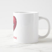 Cupid am roten Herz Jumbo-Tasse (Rechts)
