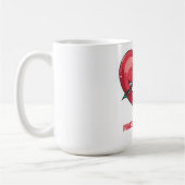 Cupid am roten Herz Kaffeetasse (Links)