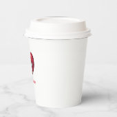 Cupid am roten Herz Pappbecher (Links)