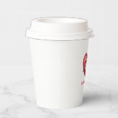 Cupid am roten Herz Pappbecher (Rechts)