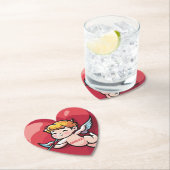 Cupid am roten Herz Untersetzer (Vor Ort)