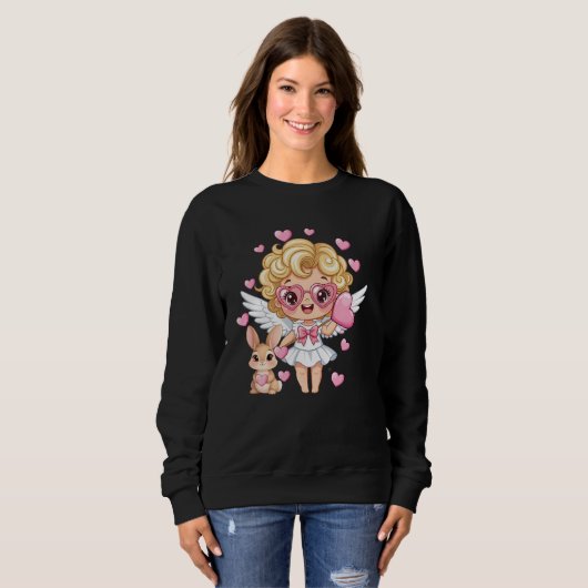 Cupid and Bunny Dance Sweatshirt (Vorne ganz)