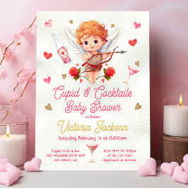 Cupid and Cocktails Valentine's Day Baby Shower Einladung