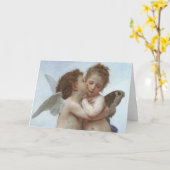Cupid and Psyche as children - William Bouguereau Karte (Gelbe Blume)