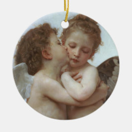Cupid and Psyche as children - William Bouguereau Keramik Ornament