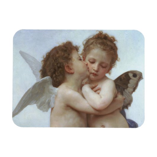 Cupid and Psyche as children - William Bouguereau Magnet (Horizontal)