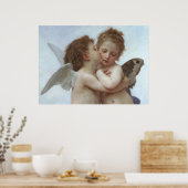 Cupid and Psyche as children - William Bouguereau Poster (Küche)