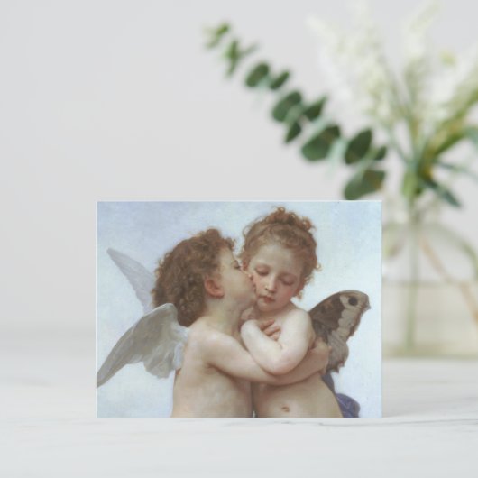 Cupid and Psyche as children - William Bouguereau Postkarte (Stehend Vorderseite)
