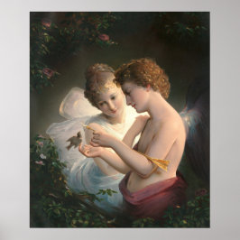 Cupid and Psyche, Louis Prang Poster
