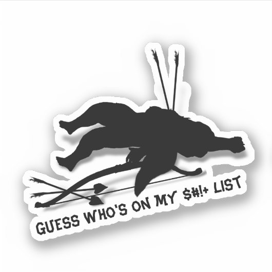 Cupid Anti Valentine's Day  Aufkleber (Vorderseite)