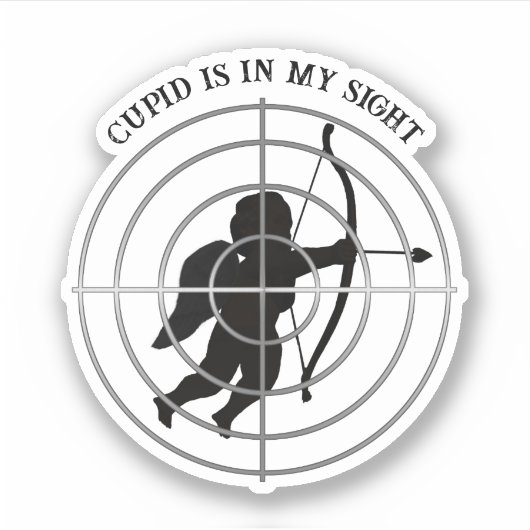 Cupid Anti Valentinstag  Aufkleber (Vorderseite)