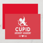 Cupid Archery Academy Einladung (Vorne/Hinten)