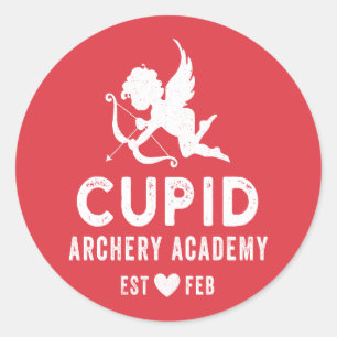Cupid Archery Academy Runder Aufkleber