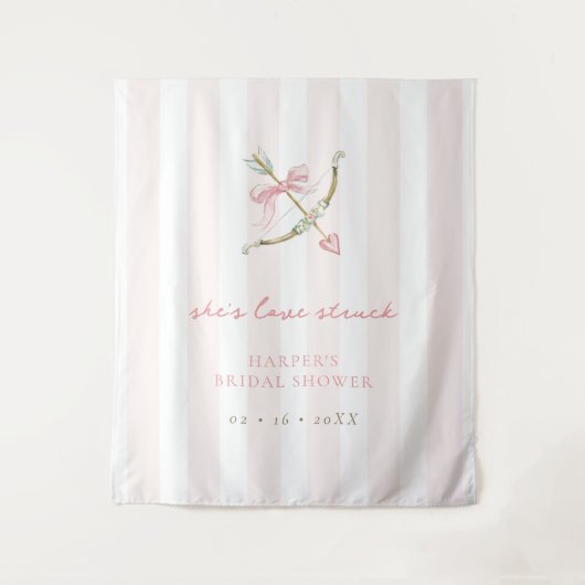 Cupid Arrow Love Struck Bridal Shower Welcome Wandteppich (Vorderseite)