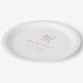 Cupid Arrow Lovestruck Valentine's Bridal Shower Pappteller (Schrägansicht)