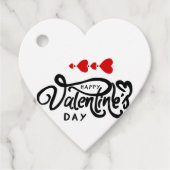 Cupid Arrow Red Hearts Happy Valentine's Day Text Geschenkanhänger (Vorderseite)