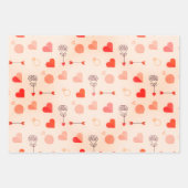 Cupid arrow with hearts valentine geschenkpapier set (Vorderseite 2)