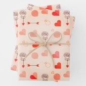 Cupid arrow with hearts valentine geschenkpapier set (Beispiel)