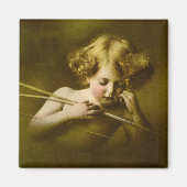 Cupid Asleep Lithograph Magnet (Vorne)
