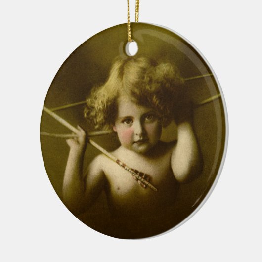 Cupid Awake Lithograph Keramik Ornament (Links)