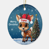 Cupid Baby Deer, Fawn, Doe, Reindeer🦌 🎄 Keramik Ornament (Links)