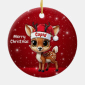Cupid Baby Deer, Fawn, Doe, Reindeer🦌 🎄 Keramik Ornament (Hinten)