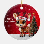 Cupid Baby Deer, Fawn, Doe, Reindeer🦌 🎄 Keramik Ornament (Hinten)
