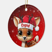 Cupid Baby Deer, Fawn, Doe, Reindeer🦌 🎄 Keramik Ornament (Links)