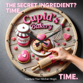 Cupid Bakery Sweetheart Kitchen Große Wanduhr