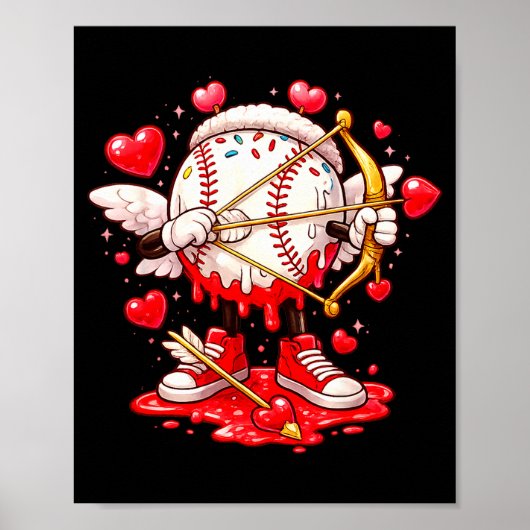 Cupid Baseball Drip Eiscreme Bekleidung Jugend Jun Poster (Vorne)