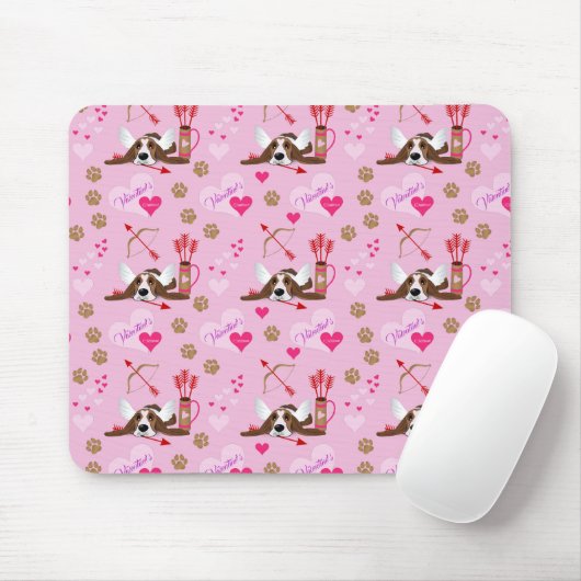 Cupid Basset Hound Mousepad (Mit Mouse)