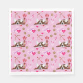 Cupid Basset Hound Serviette (Vorderseite)