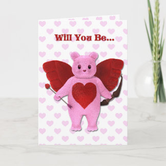 Cupid Bear Card Feiertagskarte