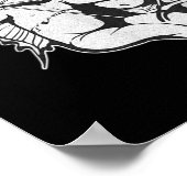 Cupid Blackwork Tattoo Flash Poster (Ecke)