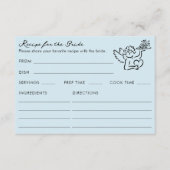 Cupid Blue Bridal Shower Recipe For The Bride Begleitkarte (Vorderseite)