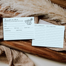 Cupid Blue Bridal Shower Recipe For The Bride