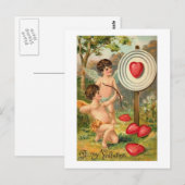 Cupid-Bogen und Pfeilherz Postkarte (Vorne/Hinten)