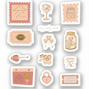 Cupid boho Liebe Doodle Scrapbook Sticker