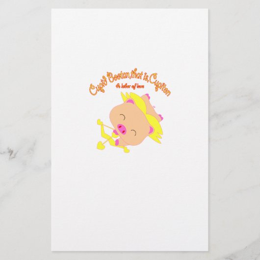 Cupid Bootan Briefpapier (Vorderseite)