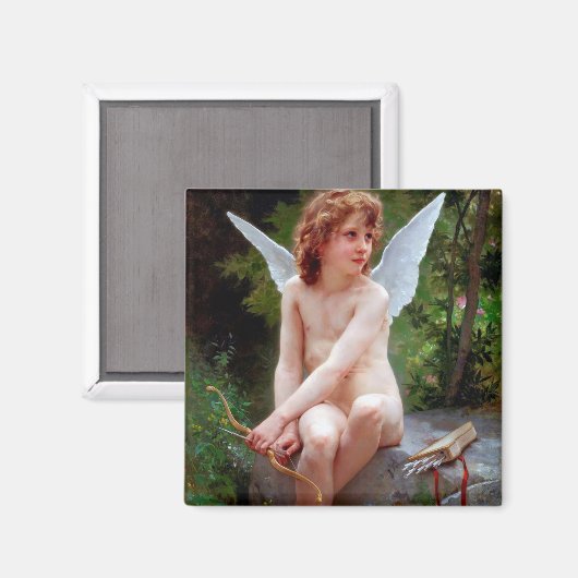 Cupid, Bouguereau Magnet (Vorderseite/Rückseite)