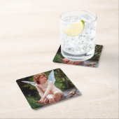 Cupid, Bouguereau Rechteckiger Pappuntersetzer (Vor Ort)