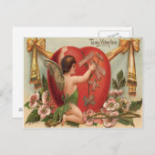 Cupid Broken Heart Patching Blume Postkarte (Vorne/Hinten)