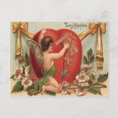 Cupid Broken Heart Patching Blume Postkarte (Vorderseite)