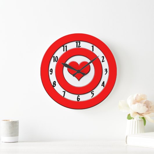 Cupid-Bullseye Große Wanduhr (Zuhause)