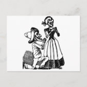 Cupid Calavera, Skeleton Lovers c. 1900er Postkarte (Vorderseite)