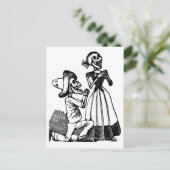 Cupid Calavera, Skeleton Lovers c. 1900er Postkarte (Stehend Vorderseite)