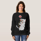 Cupid Cat  Matching Couple Valentines Day Kitten Sweatshirt (Vorne ganz)