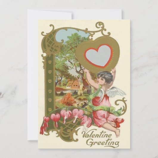 Cupid Cherub Angel Heart Wedding Einladung (Vorderseite)