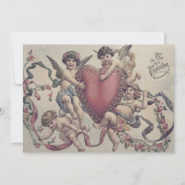 Cupid Cherub Angel Heart Wedding Einladung