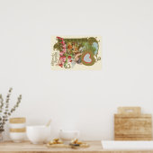 Cupid Cherub Angel Herz-Hütte Poster (Küche)